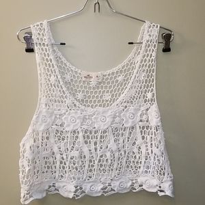 Hollister crocheted tank top